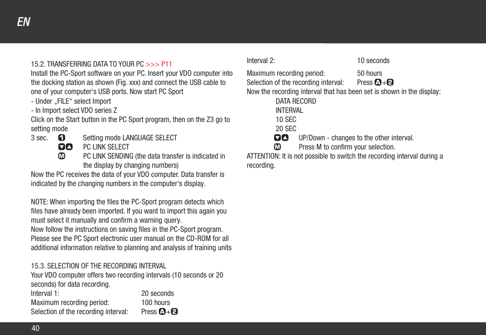 VDO Z3 PC User Manual | Page 49 / 65