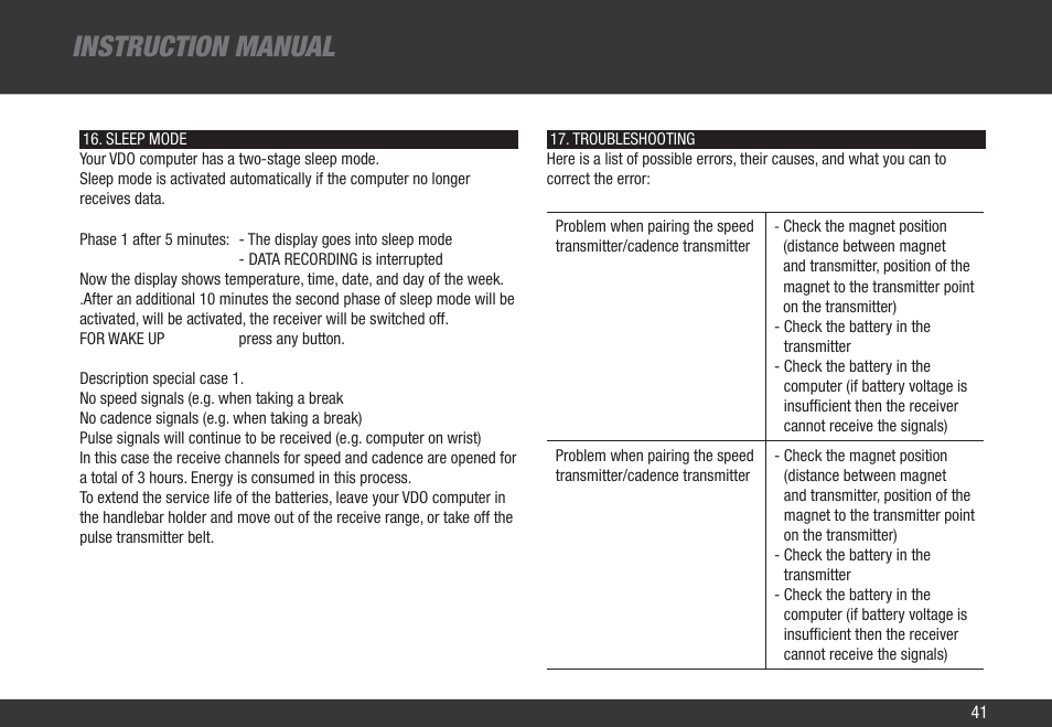 Instruction manual | VDO Z3 PC User Manual | Page 50 / 65