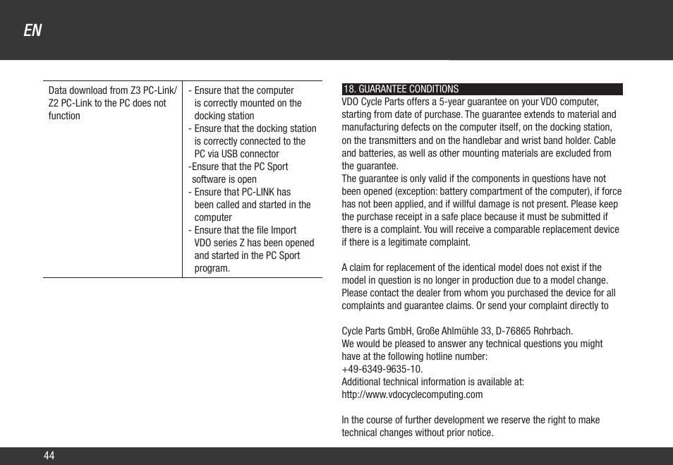 VDO Z3 PC User Manual | Page 53 / 65