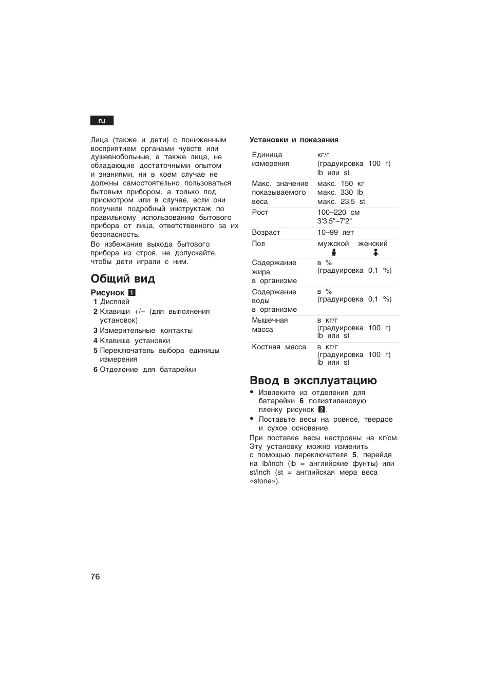 O¢óå¼ ­åª, Oª ­ õ®cÿæºa¹aýå | Bosch PPW2250 Analysewaage elektronisch axxence classic sportlife User Manual | Page 76 / 85