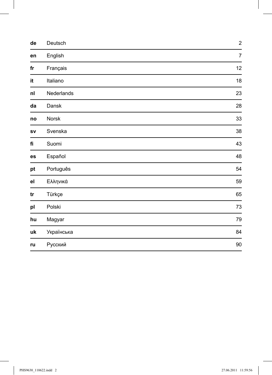 Bosch PHS9630 Haarglätter ProSalon Curl Straight User Manual | Page 2 / 104