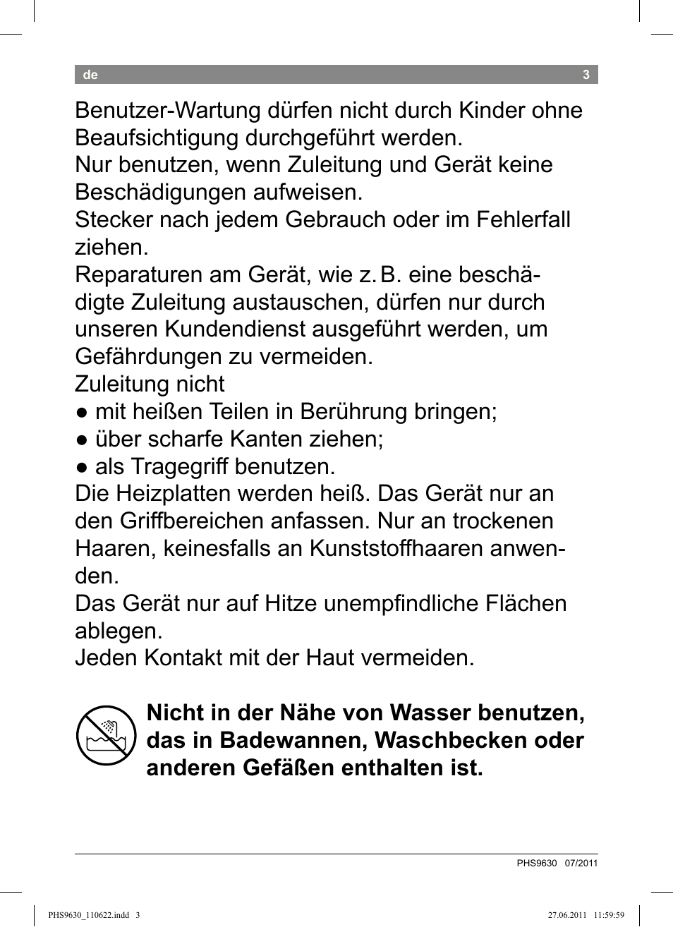 Bosch PHS9630 Haarglätter ProSalon Curl Straight User Manual | Page 7 / 104