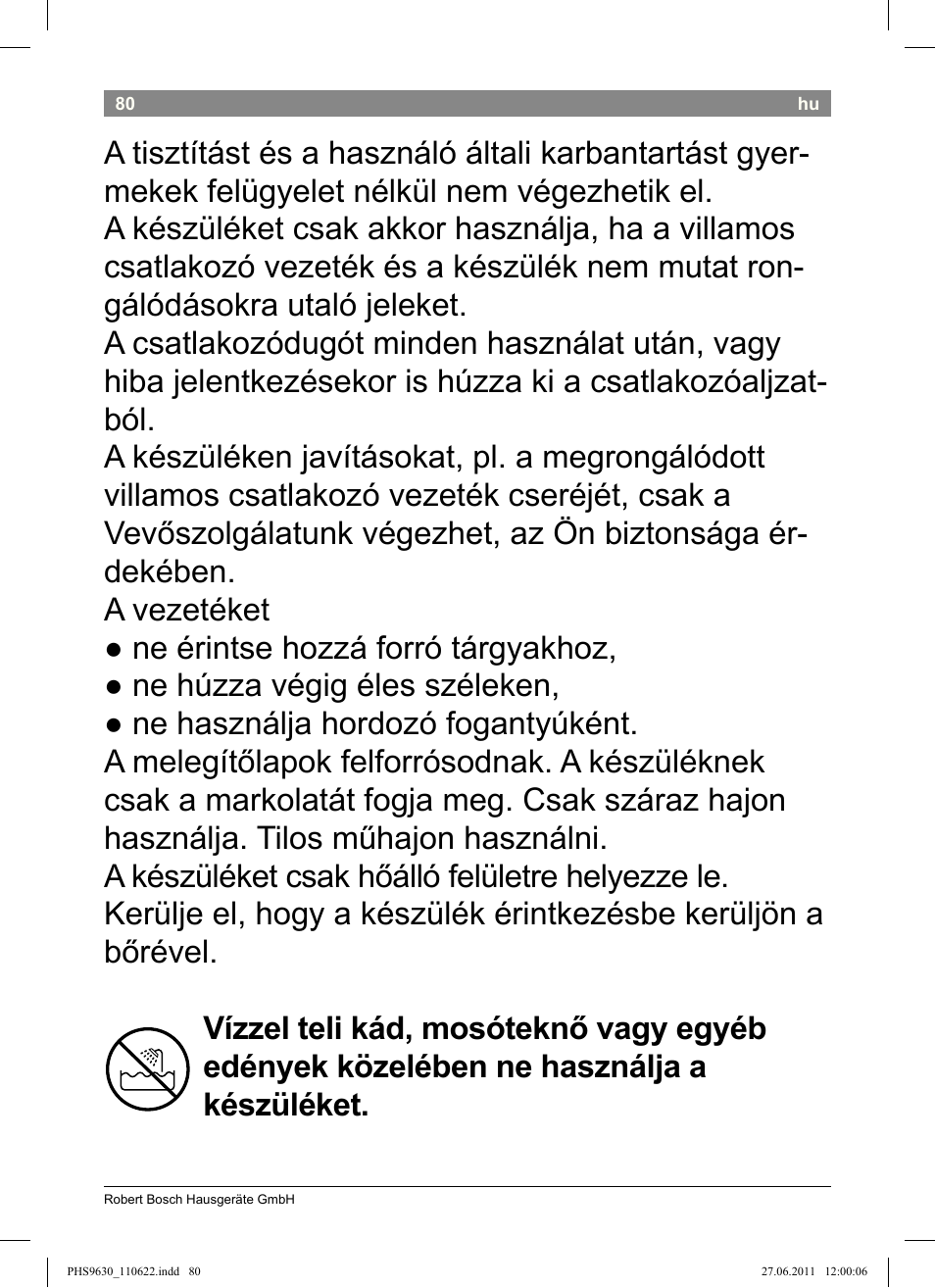 Bosch PHS9630 Haarglätter ProSalon Curl Straight User Manual | Page 84 / 104