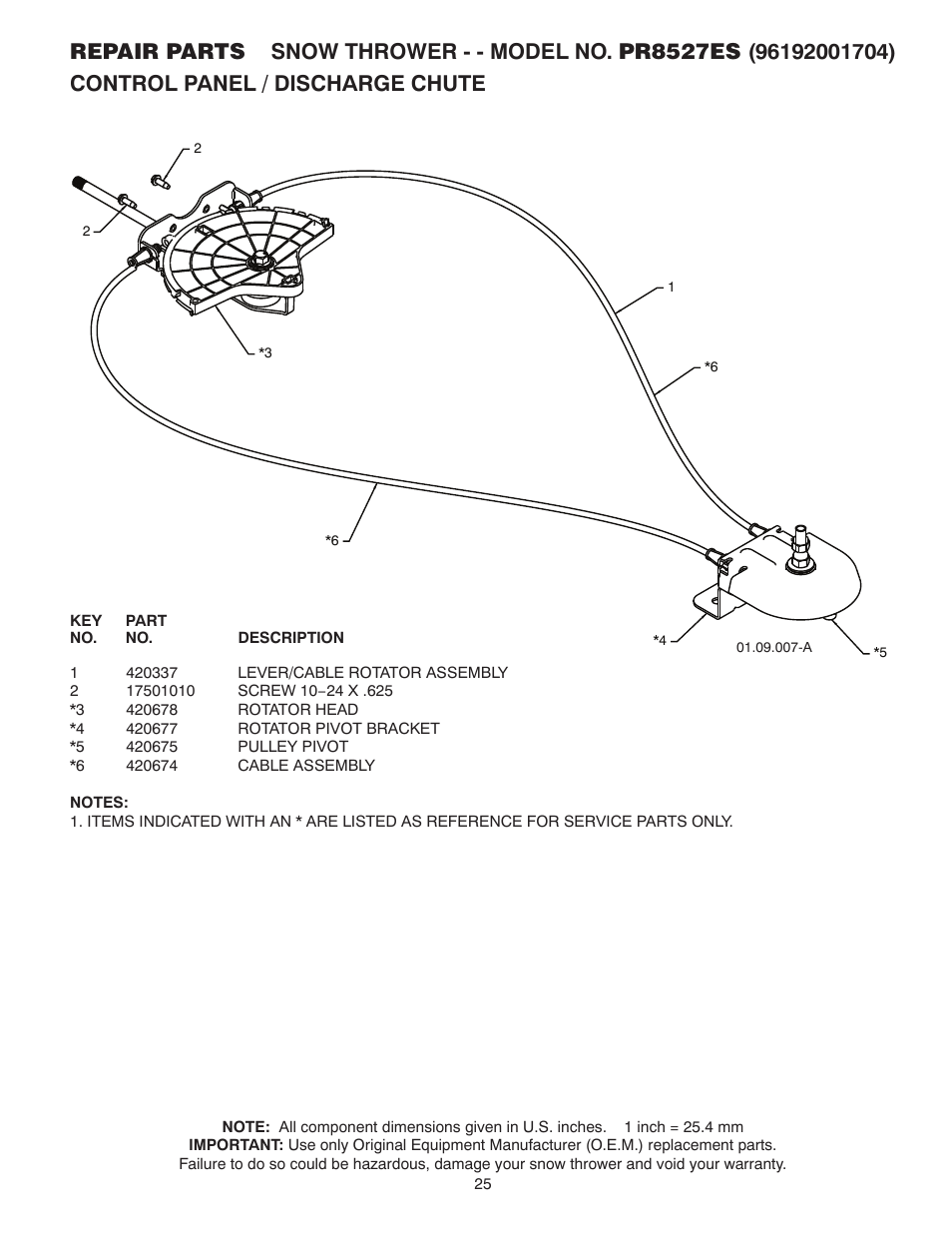 Poulan Pro PR8527ES SNOW THROWER User Manual | Page 25 / 40
