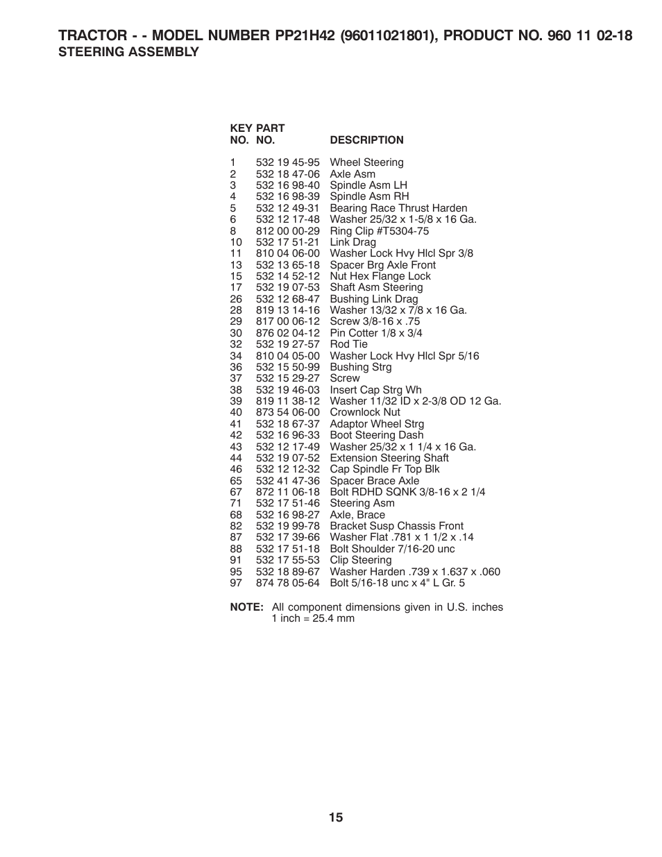 Poulan Pro PP21H42 LAWN TRACTOR User Manual | Page 15 / 20