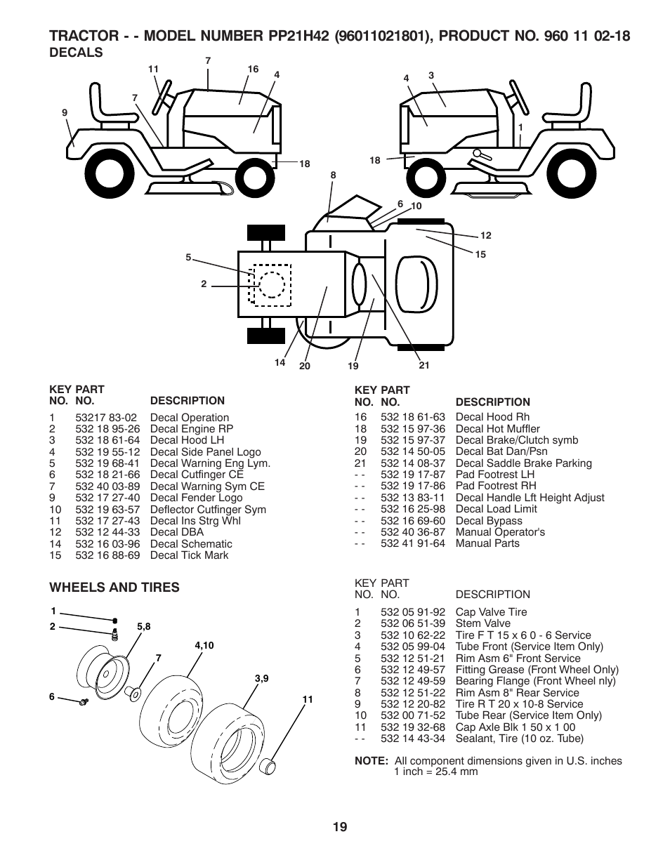 Poulan Pro PP21H42 LAWN TRACTOR User Manual | Page 19 / 20