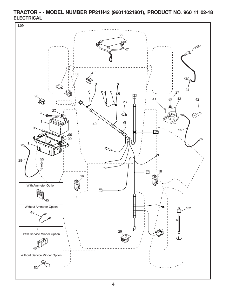 Electrical | Poulan Pro PP21H42 LAWN TRACTOR User Manual | Page 4 / 20