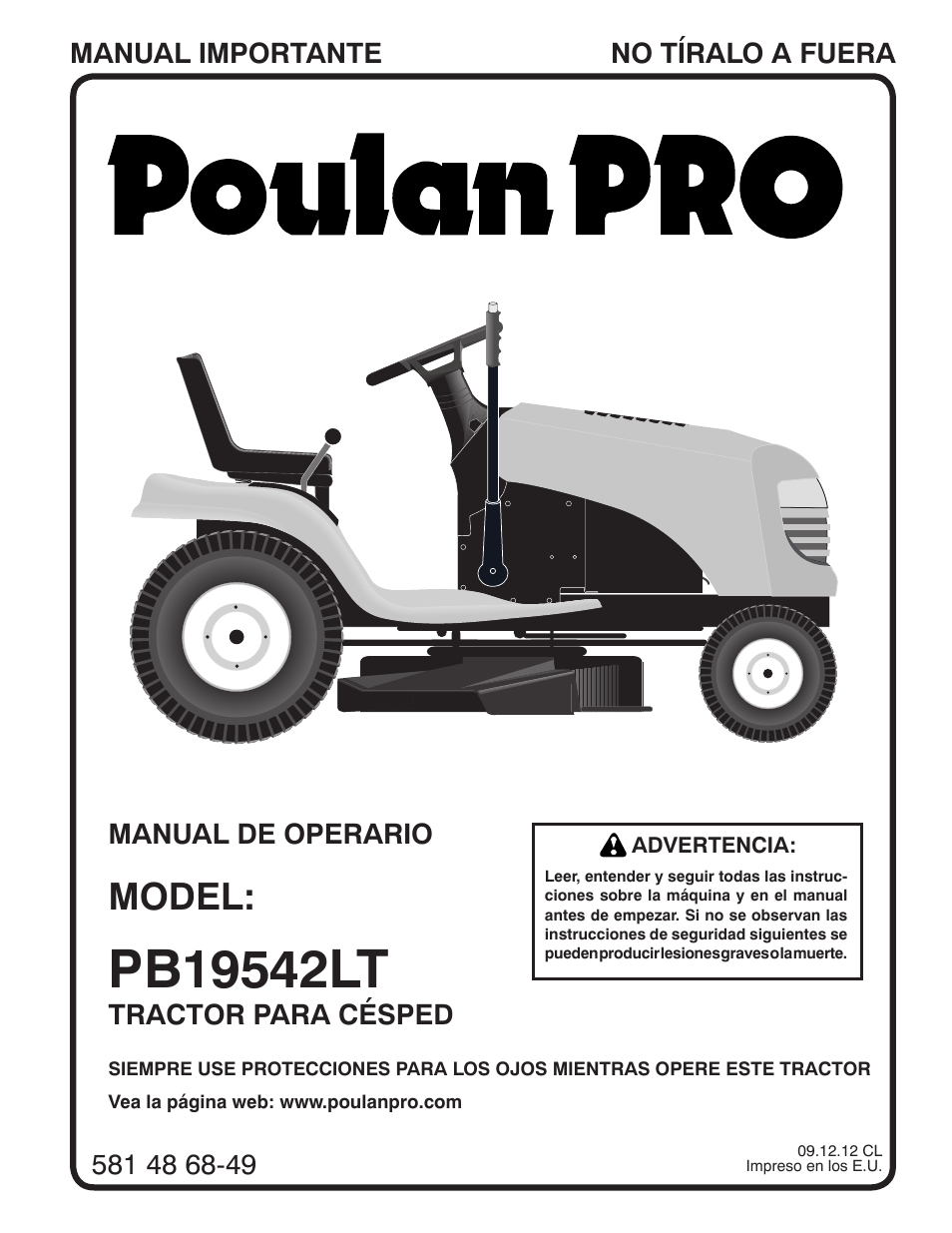 Model | Poulan Pro PB19542LT LAWN TRACTOR User Manual | Page 29 / 56