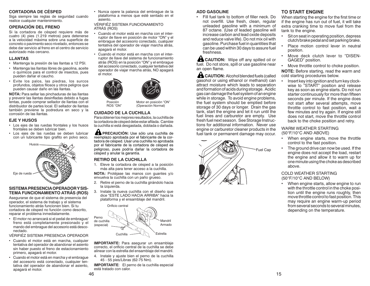 Poulan Pro PB38 LAWN TRACTOR User Manual | Page 15 / 30