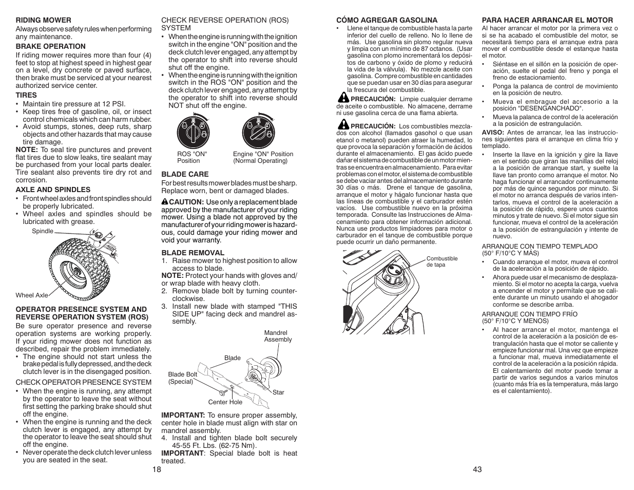Poulan Pro PB38 LAWN TRACTOR User Manual | Page 18 / 30