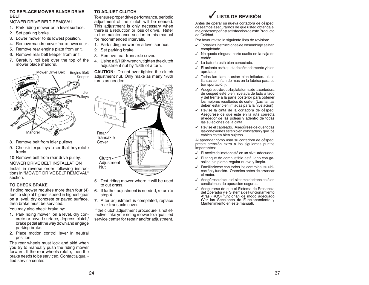 Poulan Pro PB38 LAWN TRACTOR User Manual | Page 24 / 30