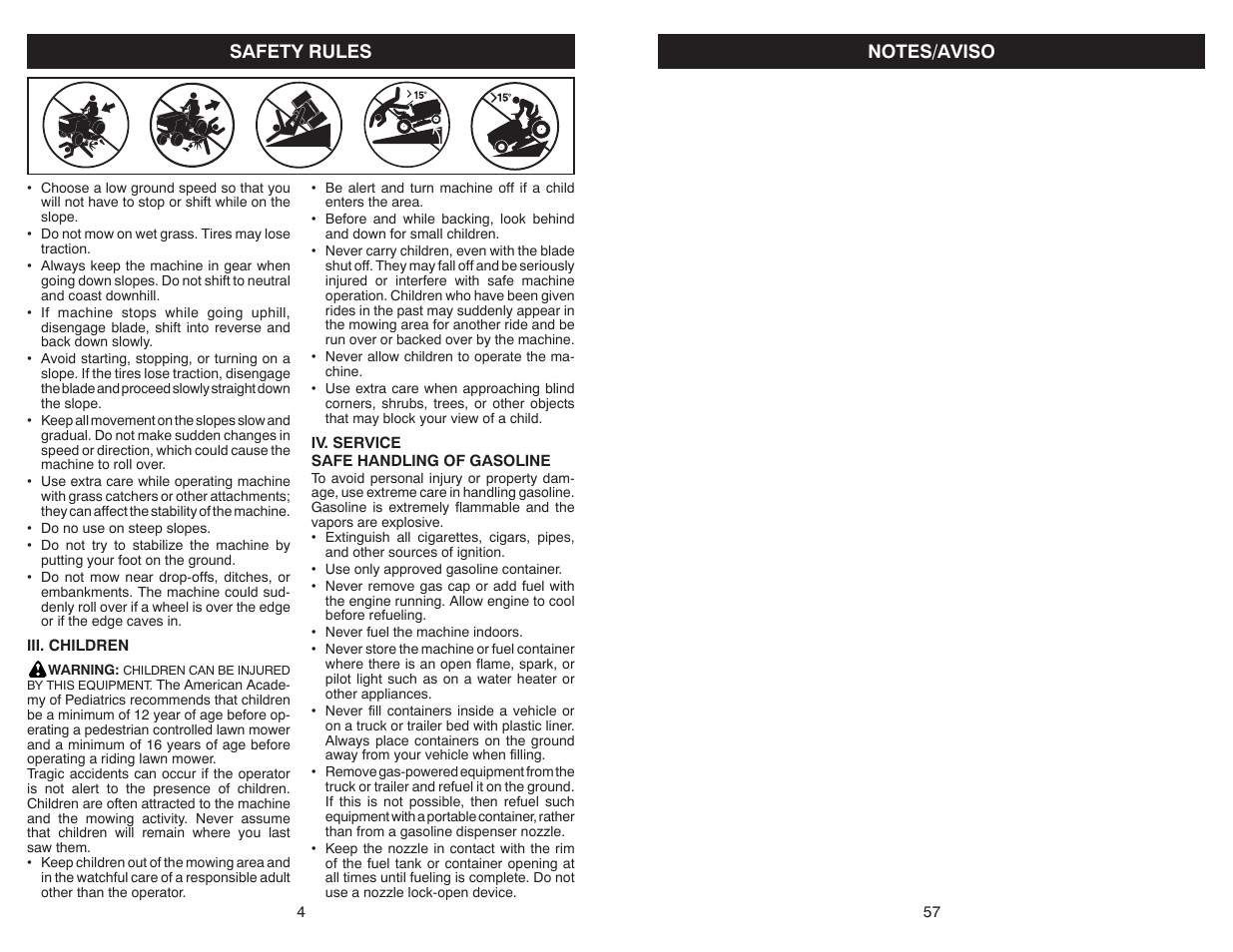 Safety rules | Poulan Pro PB38 LAWN TRACTOR User Manual | Page 4 / 30