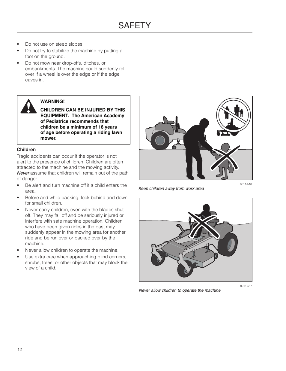 Safety | Poulan Pro 301ZX_966681701 LAWN TRACTOR User Manual | Page 12 / 56