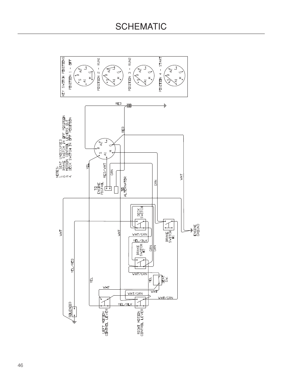 Schematics, Schematic | Poulan Pro 301ZX_966681701 LAWN TRACTOR User Manual | Page 46 / 56