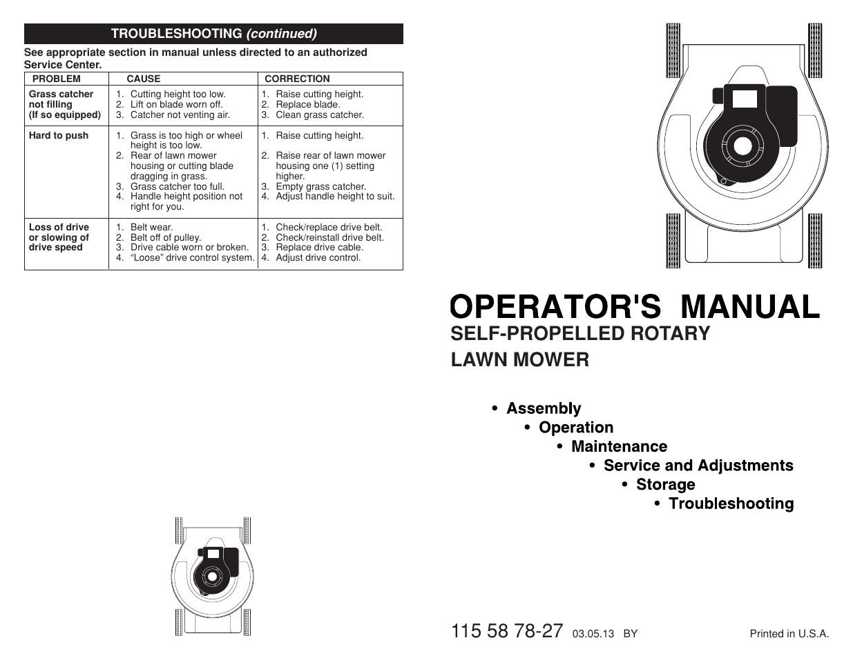 Poulan Pro PR625P_115587827 LAWN TRACTOR User Manual | 18 pages