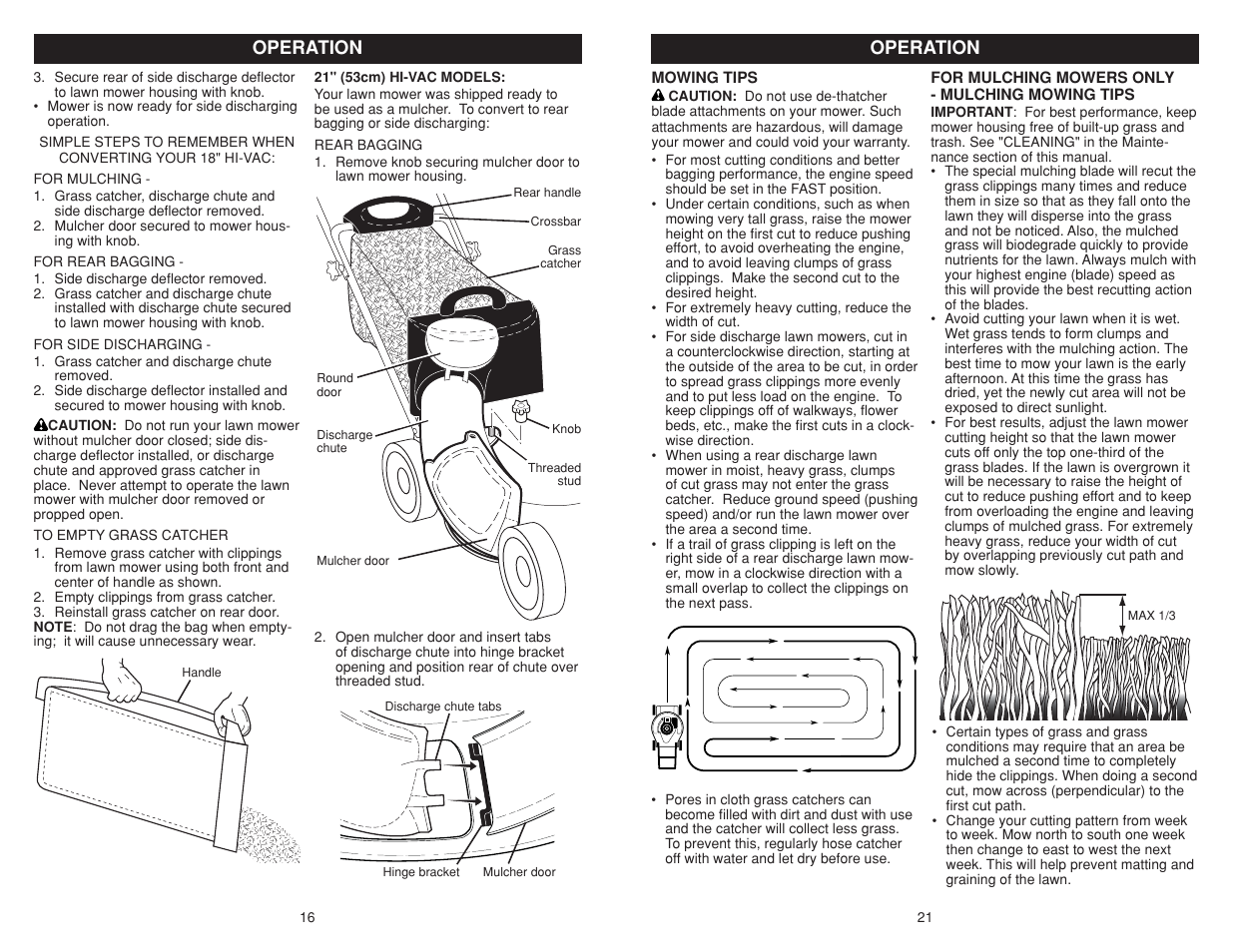 Operation | Poulan Pro PR625P_115587827 LAWN TRACTOR User Manual | Page 16 / 18