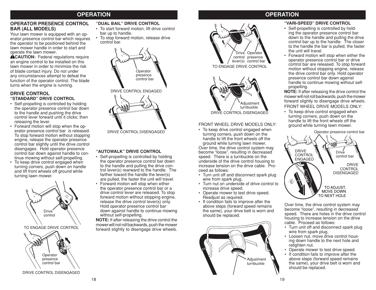 Operation | Poulan Pro PR625P_115587827 LAWN TRACTOR User Manual | Page 18 / 18