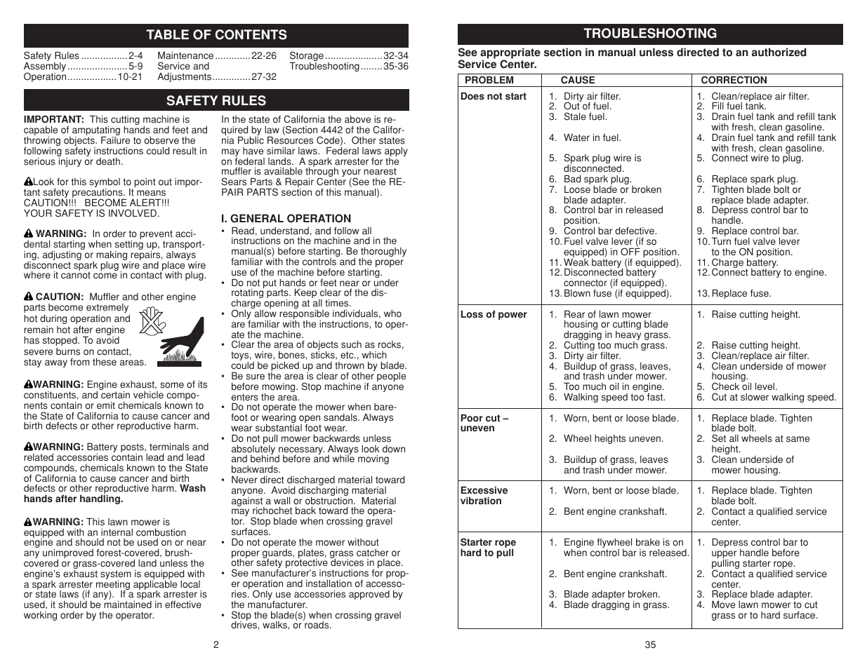 Poulan Pro PR625P_115587827 LAWN TRACTOR User Manual | Page 2 / 18