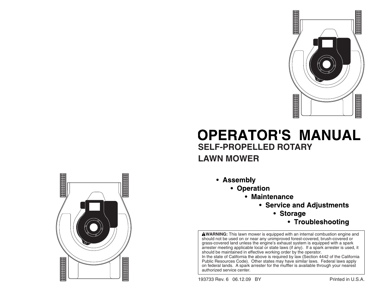 Poulan Pro PR600Y22RHP LAWN MOWER User Manual | 14 pages