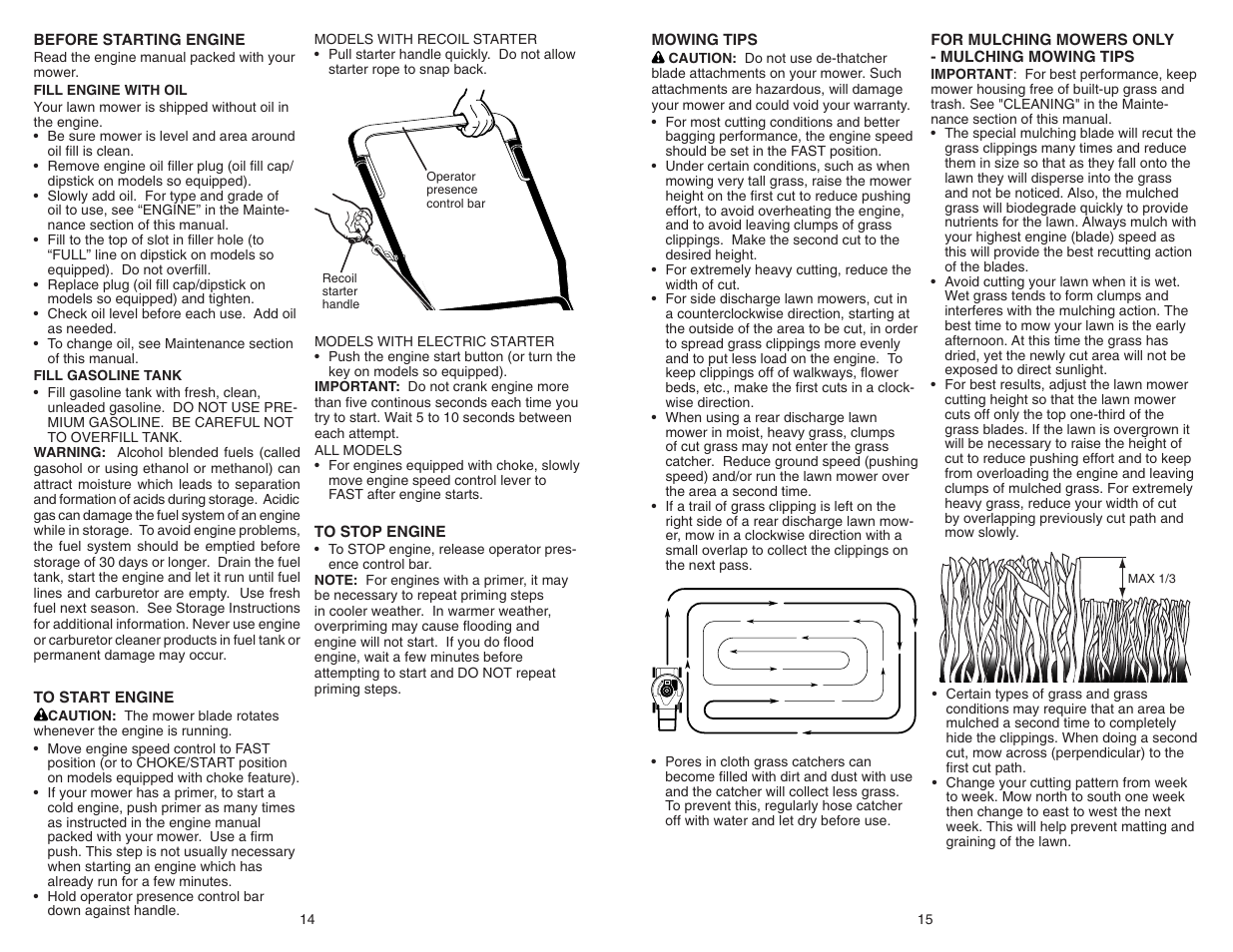 Poulan Pro PR625Y22RKP LAWN MOWER User Manual | Page 14 / 14