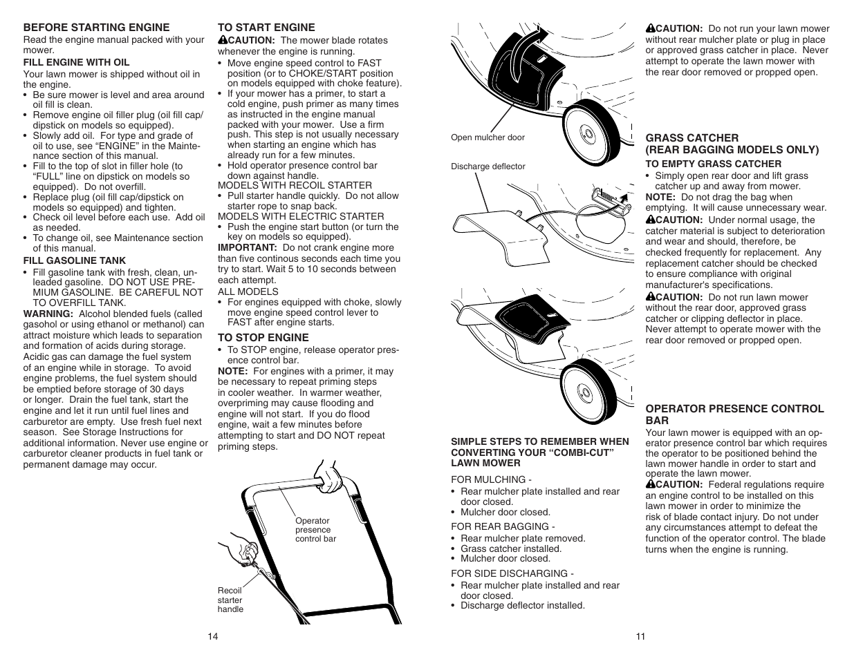 Poulan Pro PR600Y21RP LAWN MOWER User Manual | Page 11 / 12