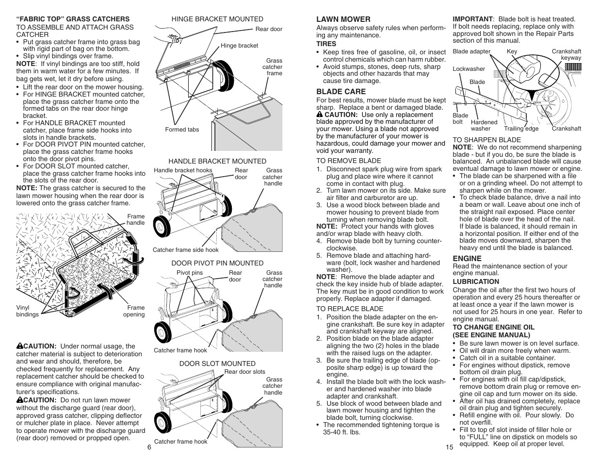 Poulan Pro PR625Y22RKP LAWN MOWER User Manual | Page 6 / 10