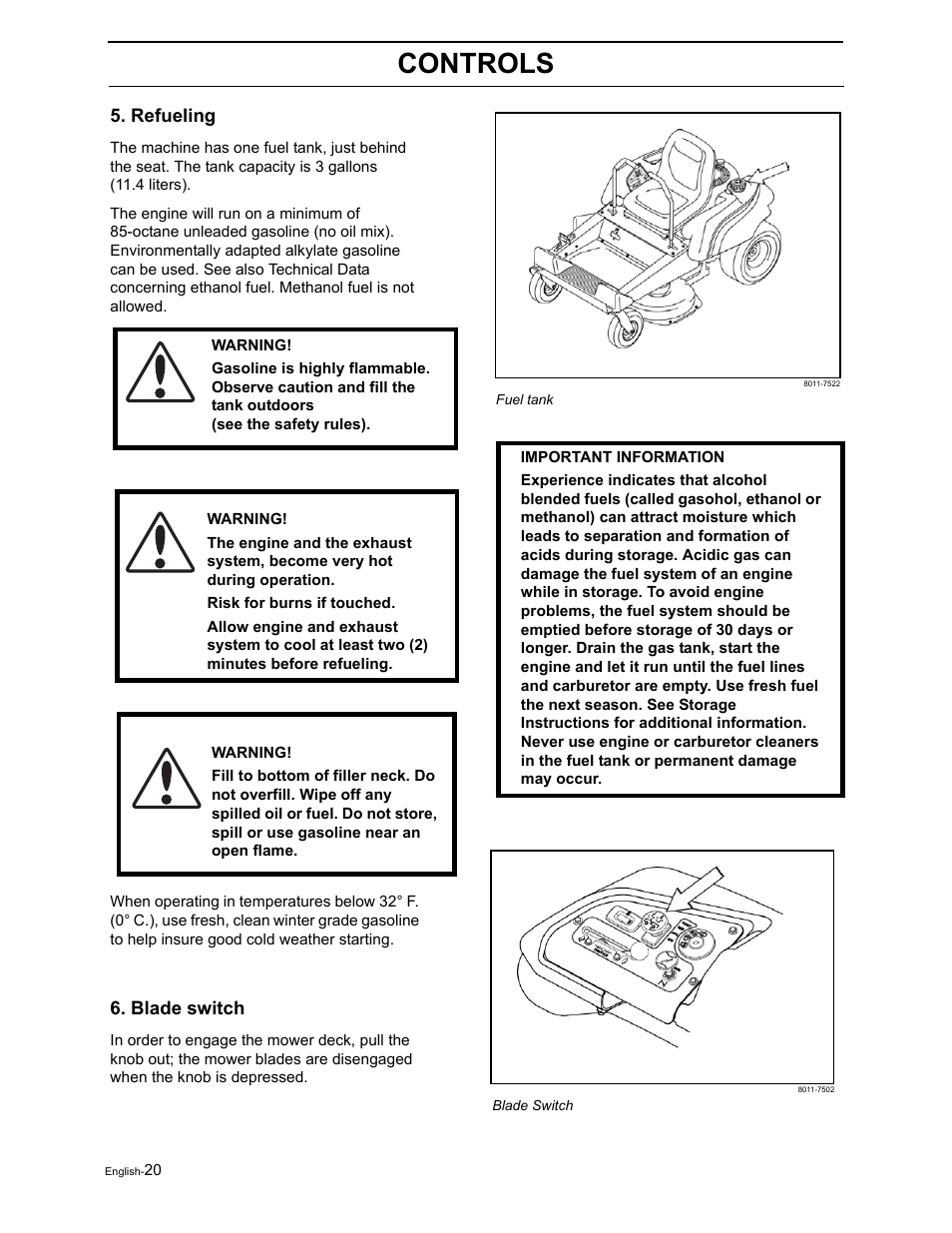 Controls | Poulan Pro Pro 900 ZX 968999302 User Manual | Page 22 / 80