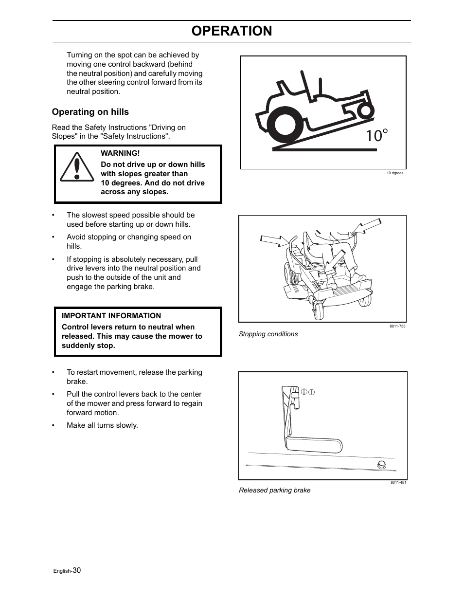 Operation | Poulan Pro Pro 900 ZX 968999302 User Manual | Page 32 / 80