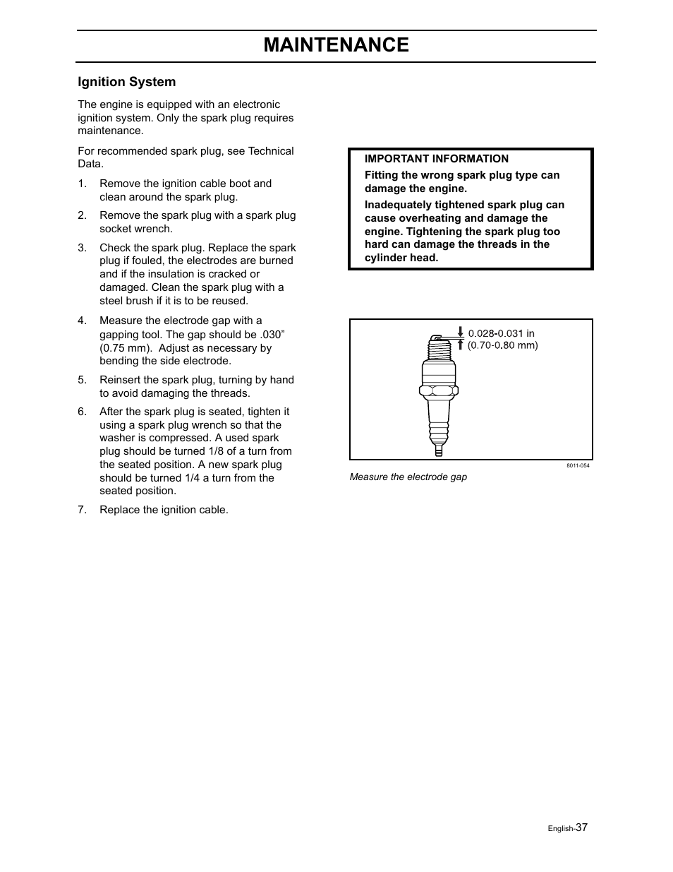 Maintenance | Poulan Pro Pro 900 ZX 968999302 User Manual | Page 39 / 80