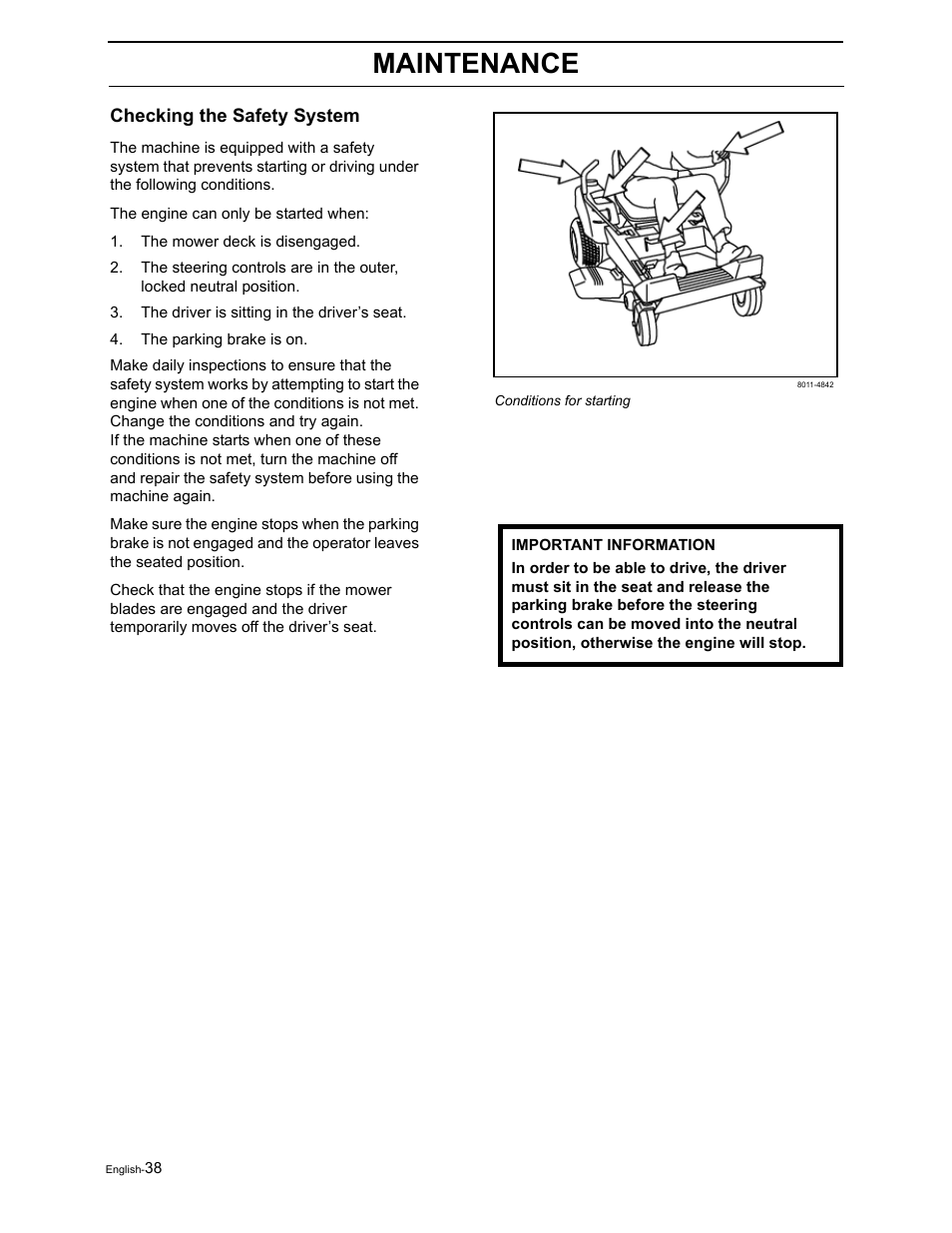 Maintenance | Poulan Pro Pro 900 ZX 968999302 User Manual | Page 40 / 80