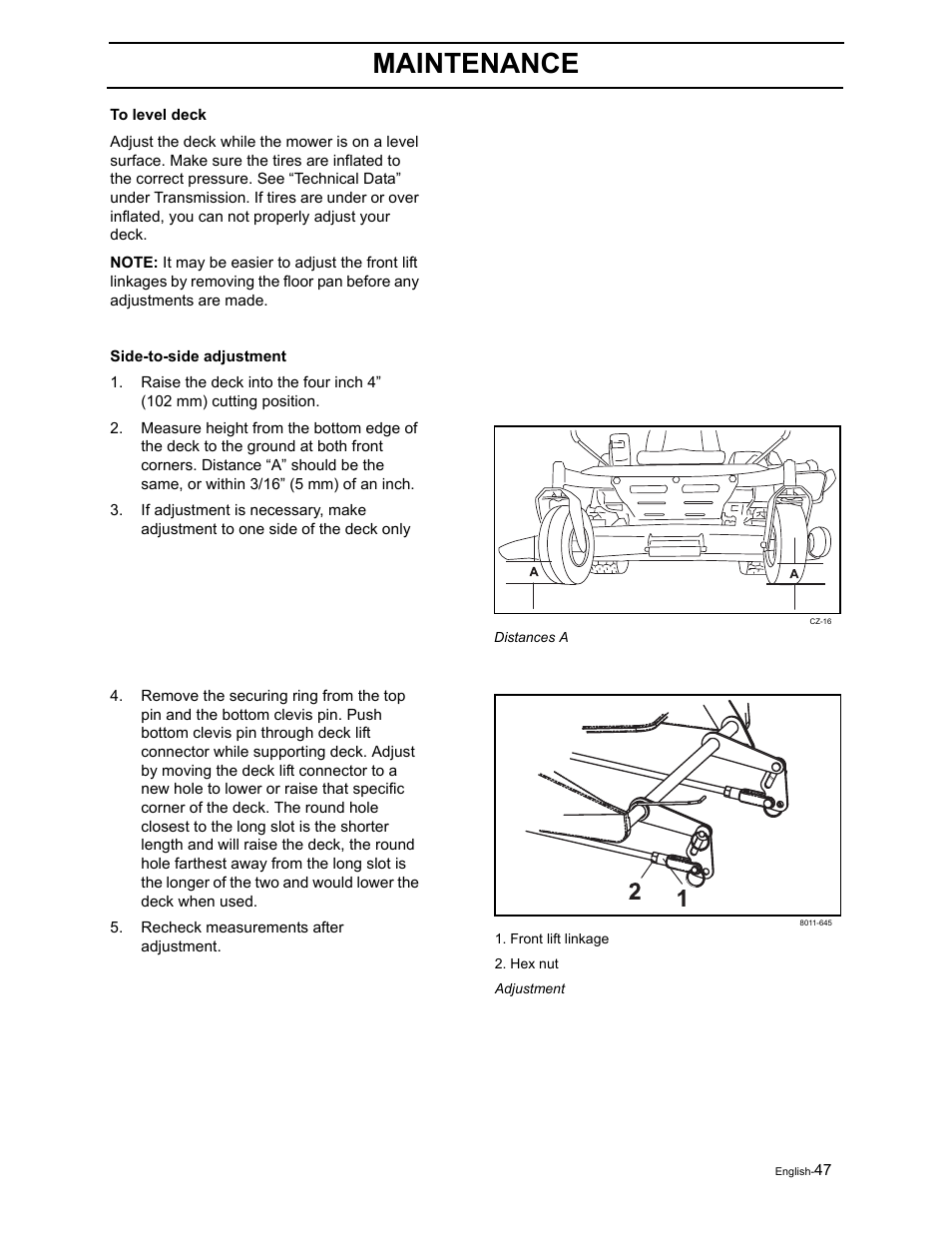 Maintenance | Poulan Pro Pro 900 ZX 968999302 User Manual | Page 49 / 80