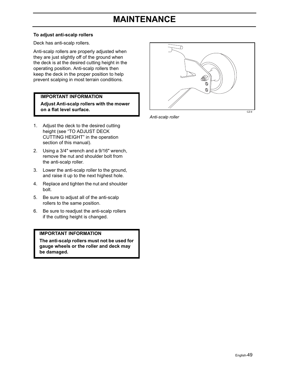 Maintenance | Poulan Pro Pro 900 ZX 968999302 User Manual | Page 51 / 80