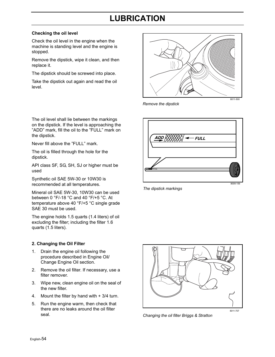 Lubrication | Poulan Pro Pro 900 ZX 968999302 User Manual | Page 56 / 80