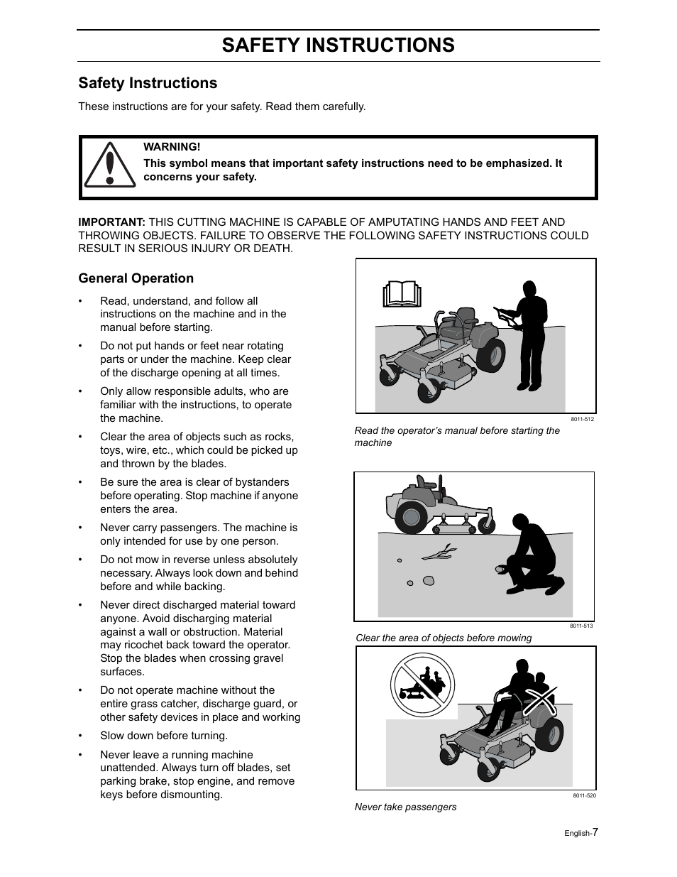 Safety instructions | Poulan Pro Pro 900 ZX 968999302 User Manual | Page 9 / 80