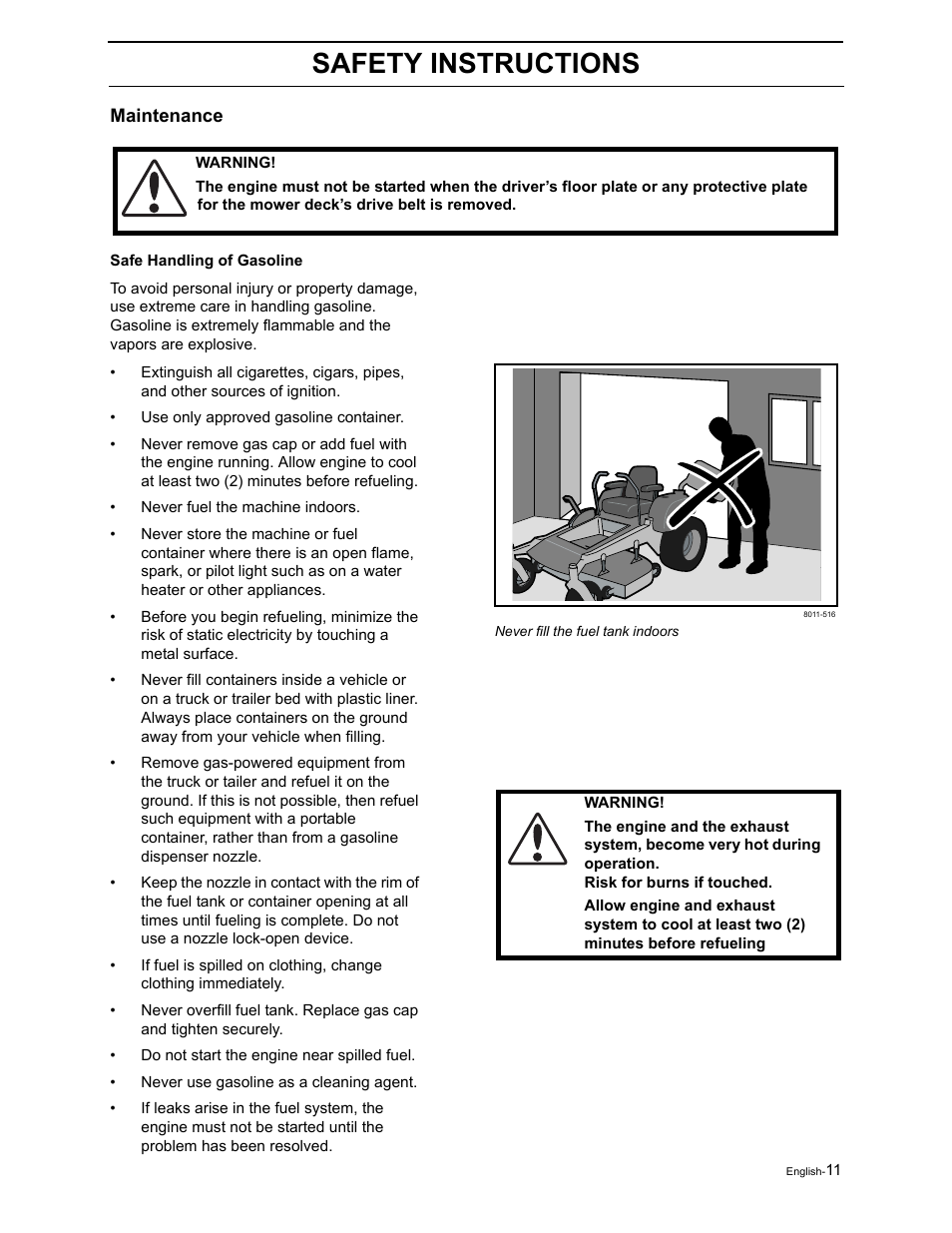 Safety instructions | Poulan Pro Pro 950 ZX 968999507 User Manual | Page 13 / 80