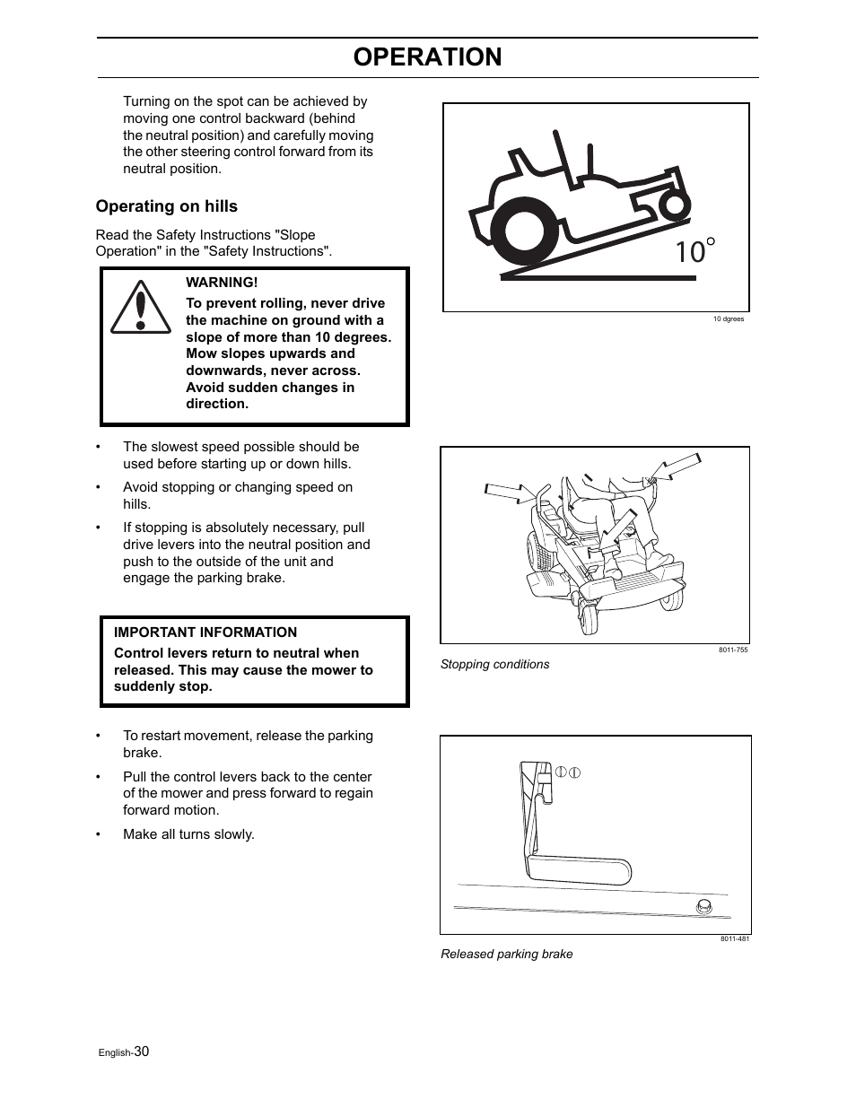 Operation | Poulan Pro Pro 950 ZX 968999507 User Manual | Page 32 / 80