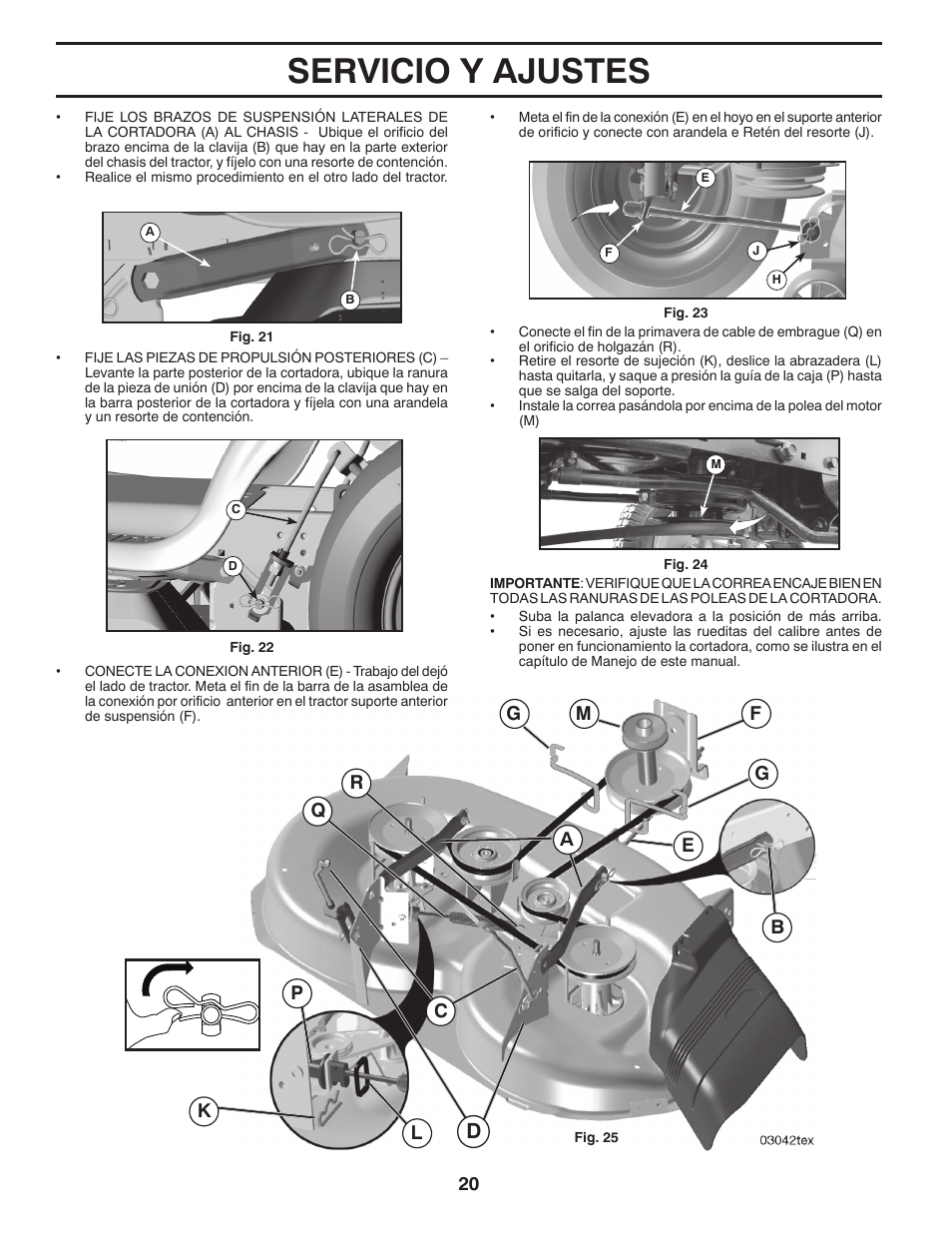 Servicio y ajustes | Poulan Pro PB175G42 LAWN TRACTOR User Manual | Page 50 / 60