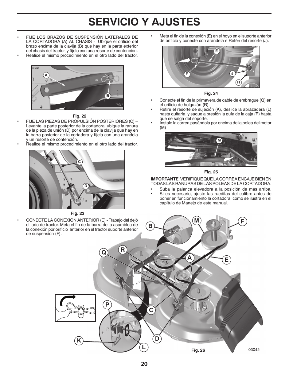 Servicio y ajustes | Poulan Pro PB18VA46 LAWN TRACTOR User Manual | Page 50 / 60