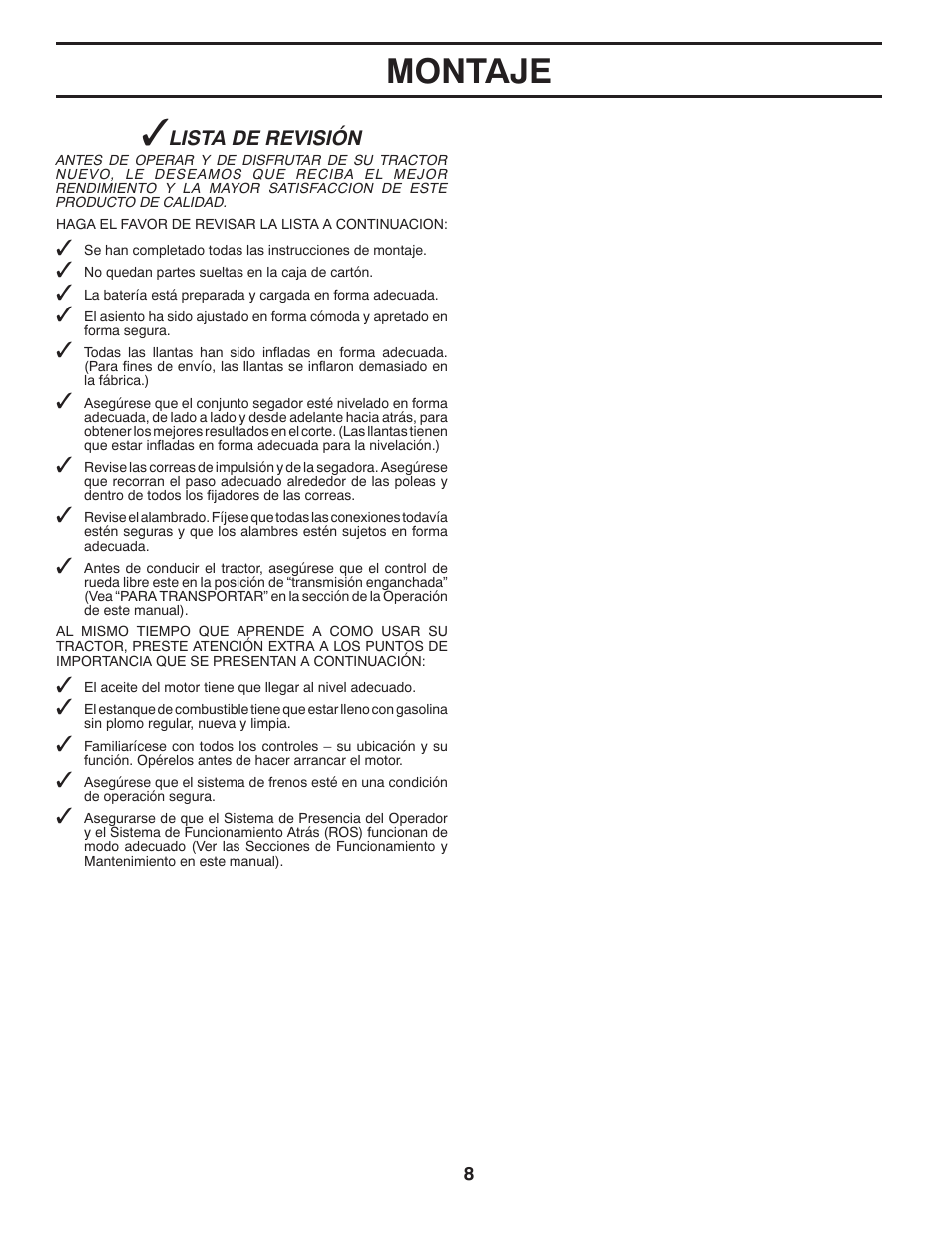 Montaje | Poulan Pro PB195A46LT LAWN TRACTOR User Manual | Page 38 / 60