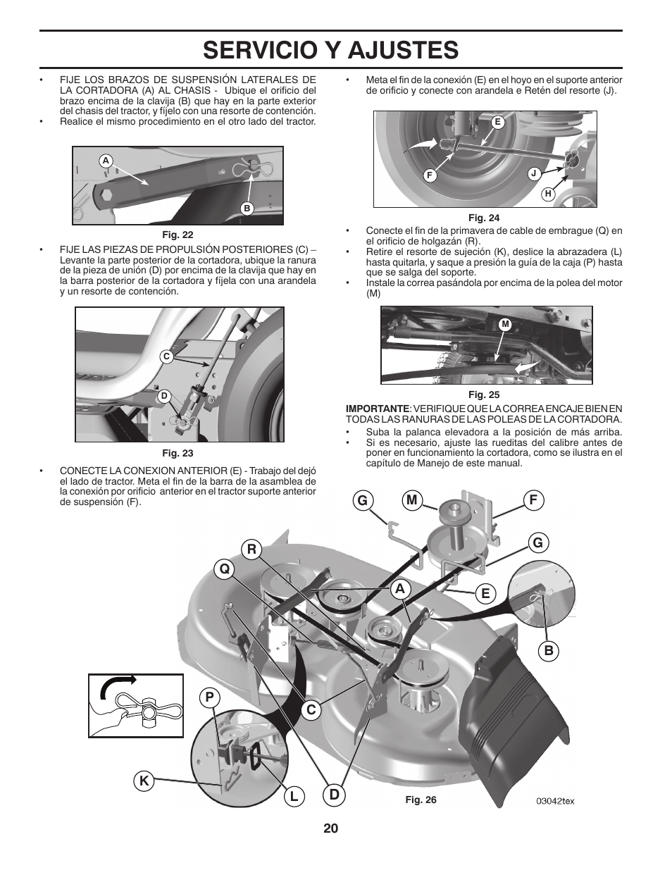 Servicio y ajustes | Poulan Pro PB195A46LT LAWN TRACTOR User Manual | Page 50 / 60