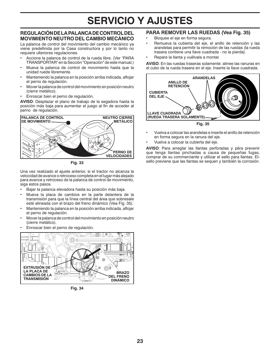 Servicio y ajustes | Poulan Pro PB195A46LT LAWN TRACTOR User Manual | Page 53 / 60