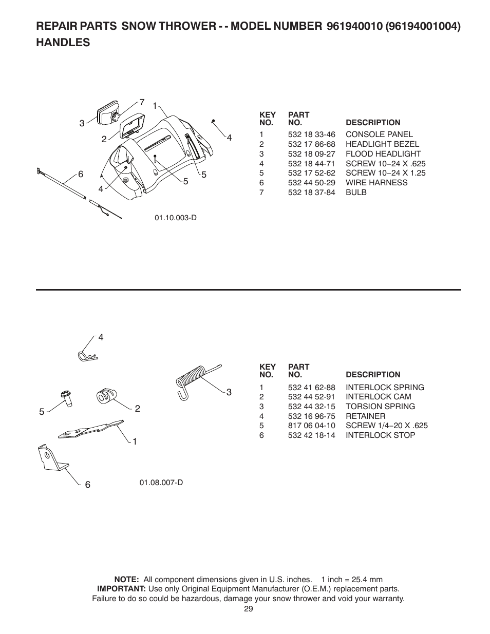 Poulan Pro 96194001004 SNOW THROWER User Manual | Page 29 / 40