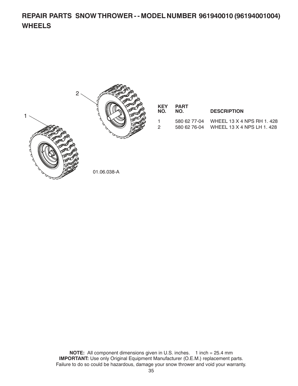 Poulan Pro 96194001004 SNOW THROWER User Manual | Page 35 / 40