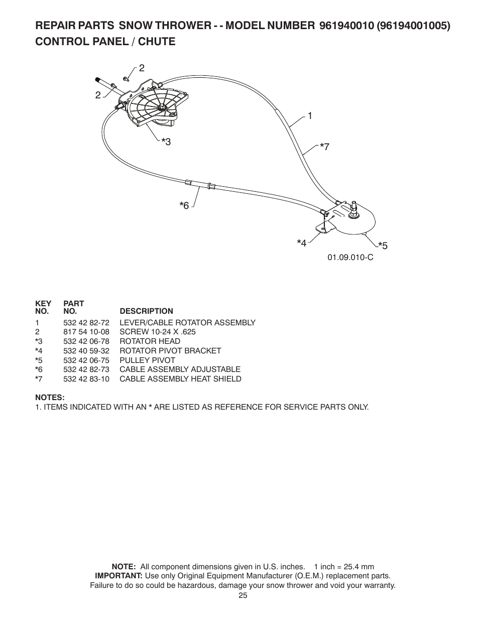 Poulan Pro 96194001005 SNOW THROWER User Manual | Page 25 / 40