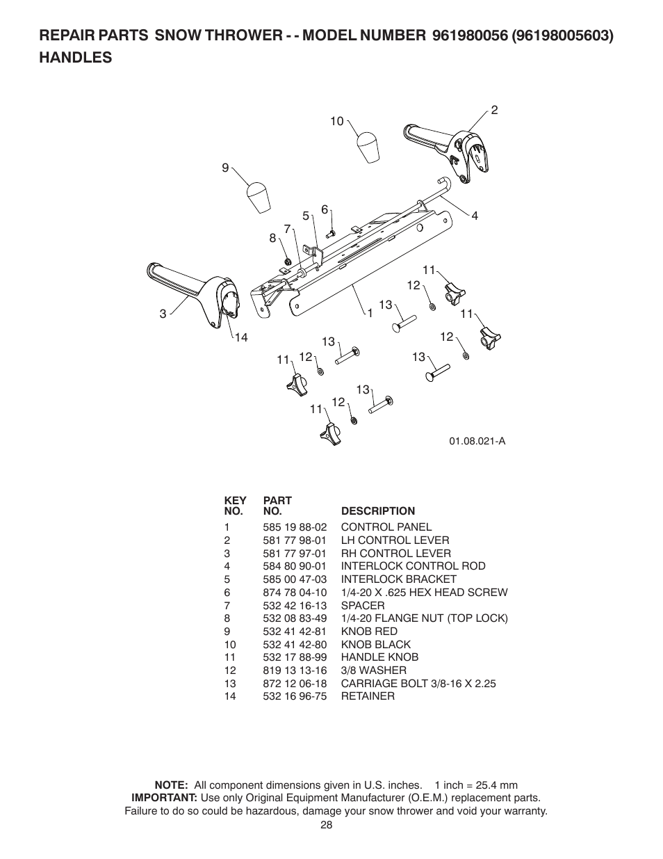 Poulan Pro 961980056 SNOW THROWER User Manual | Page 28 / 44