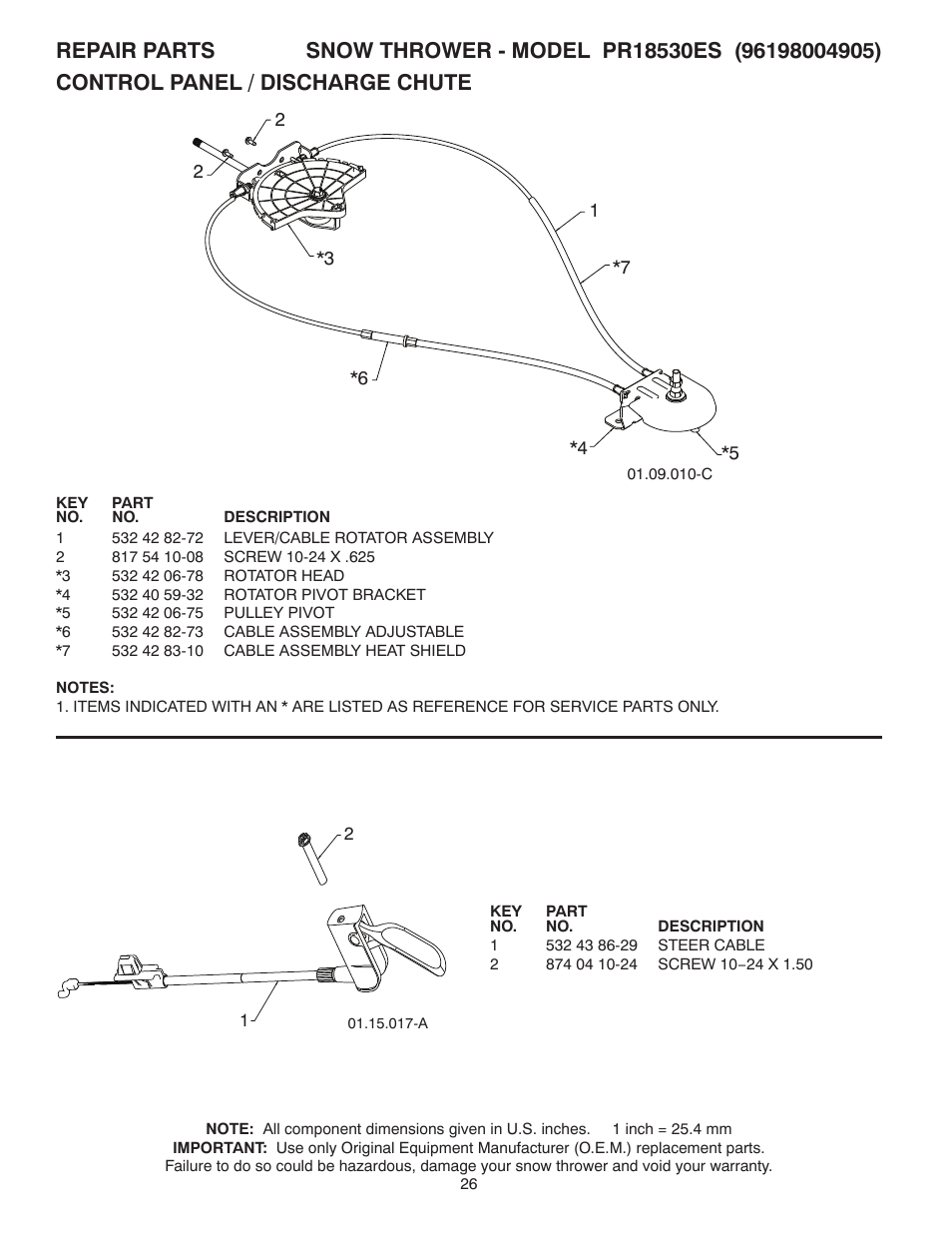 Poulan Pro PR18530ES SNOW THROWER User Manual | Page 26 / 44