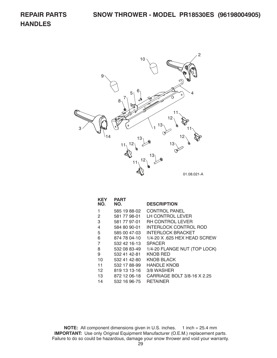 Poulan Pro PR18530ES SNOW THROWER User Manual | Page 29 / 44