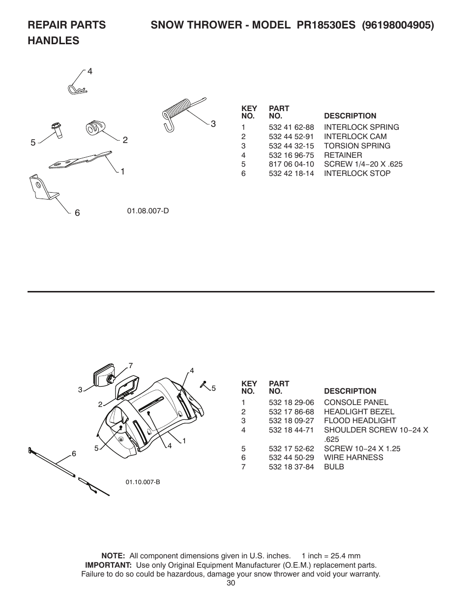 Poulan Pro PR18530ES SNOW THROWER User Manual | Page 30 / 44