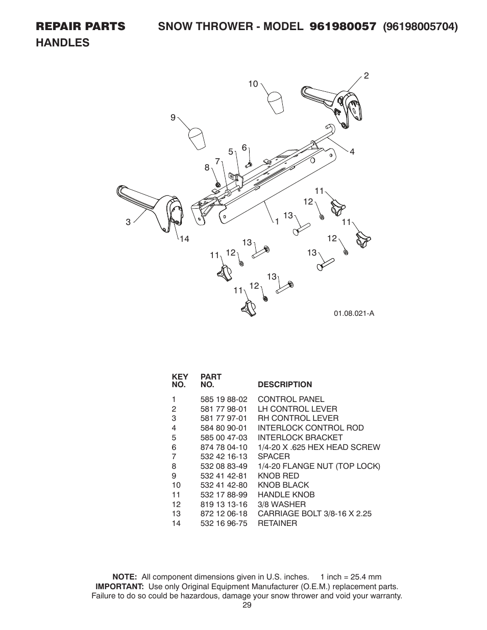 Poulan Pro 961980057 SNOW THROWER User Manual | Page 29 / 40