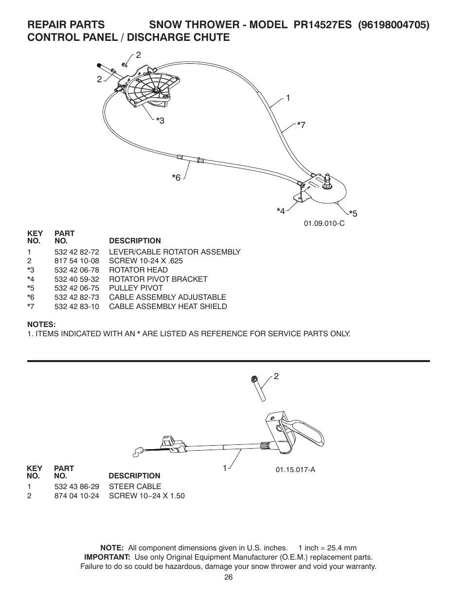 Poulan Pro PR14527ES SNOW THROWER User Manual | Page 26 / 44